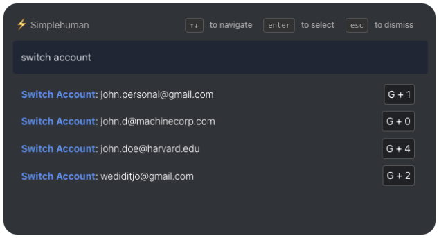 switch accounts in gmail