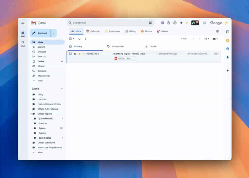 split your Gmail inbox into Tabs